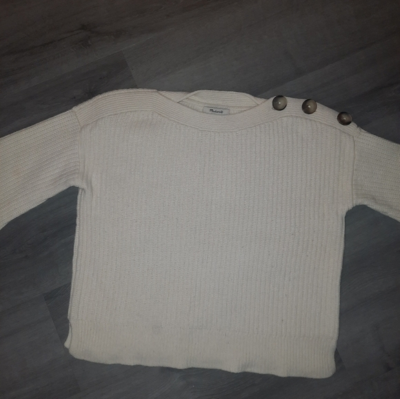 Madewell Boatneck Button-Shoulder Sweater - Picture 4 of 6